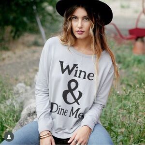 Royal Rabbit “Wine & Dine Me” Oversized French Terry Crewneck Sweatshirt